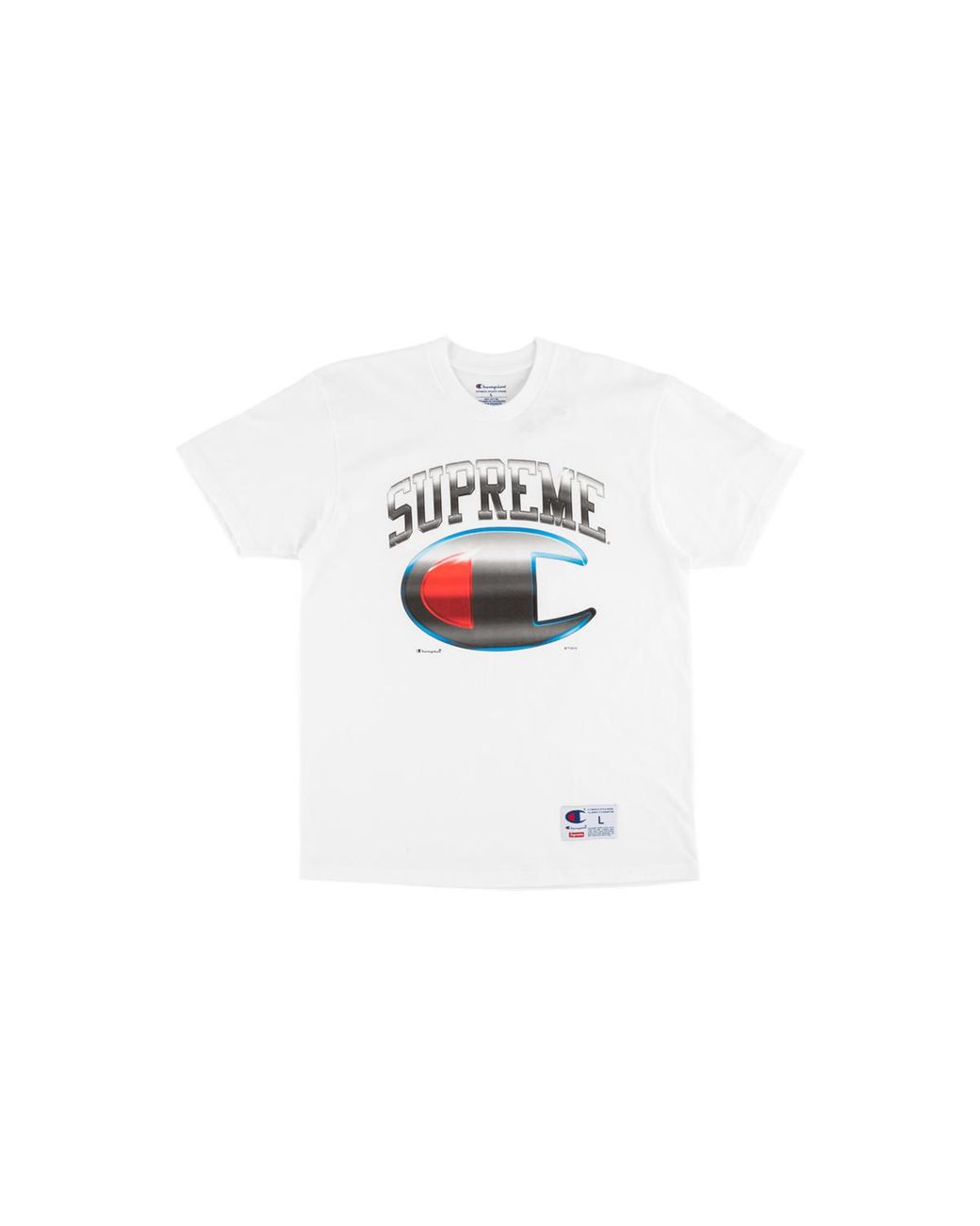 Supreme Black Champion Chrome Ss Top "Ss19" Su7199"