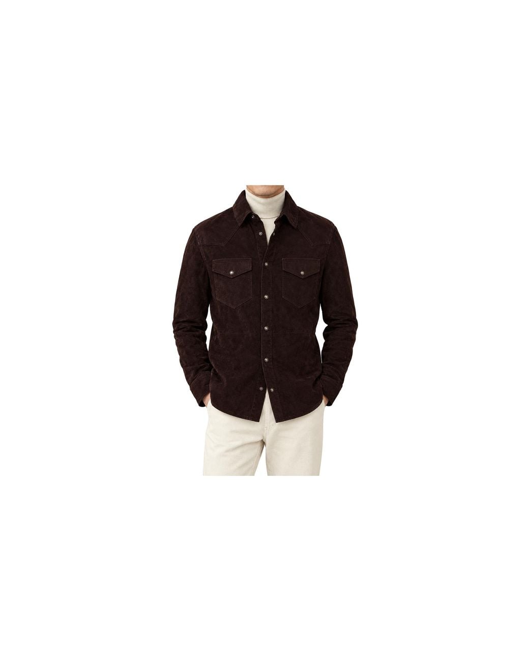 Brunello Cucinelli Black Suede Western Jacket "Moors Head" Brun2338" for men