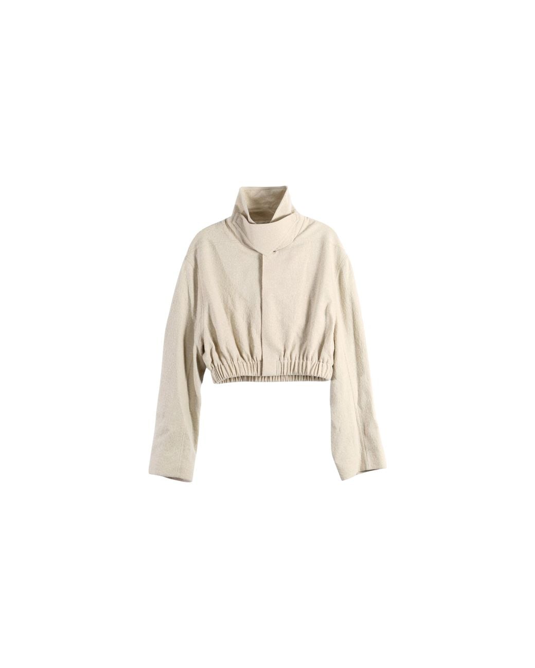 Rick Owens Black Collared Mac Shirt "Natural" Ro02F5280 Flm 21"