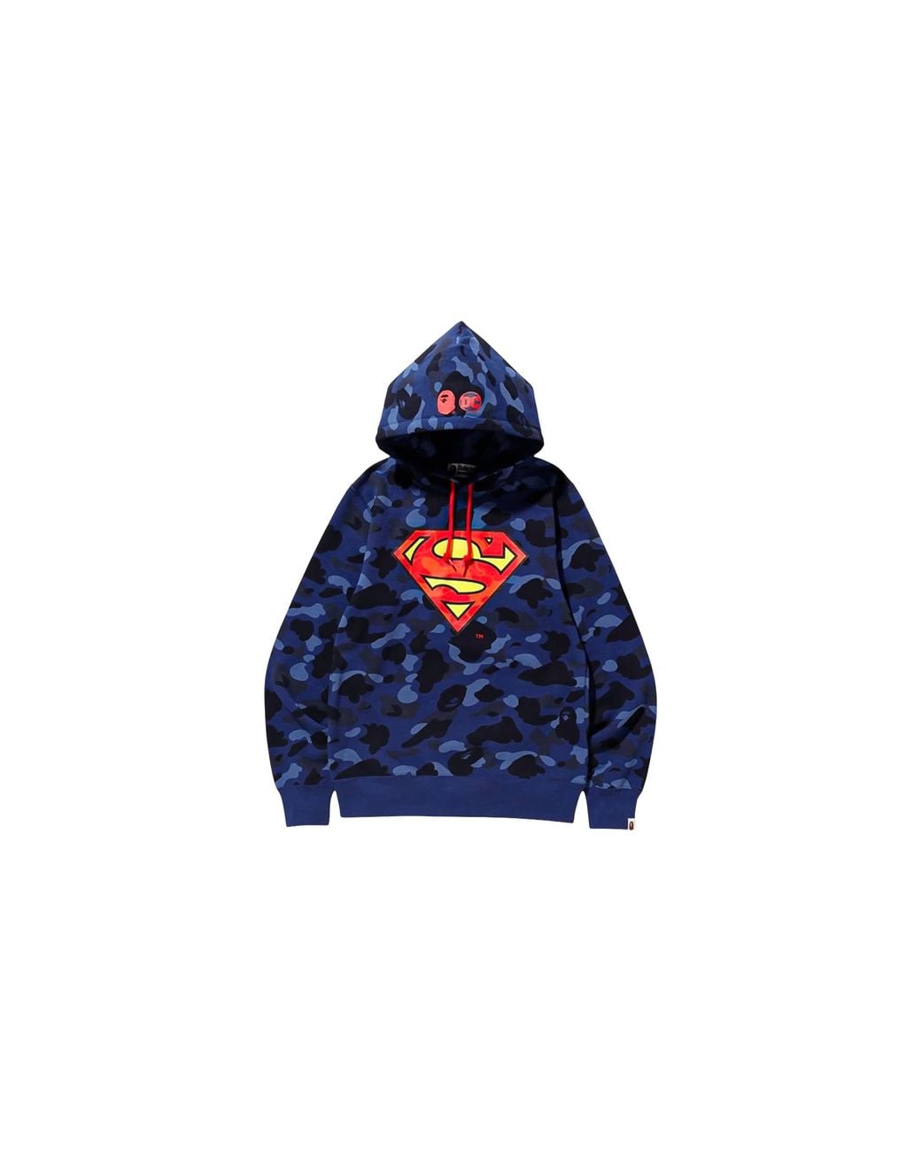 A Bathing Ape Blue Dc Superman Color Camo Pullover Hoodie Camo" Cy1Uqjvd" for men