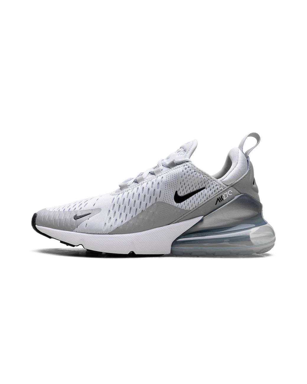 Nike Black Air Max 270 "Pure Platinum Light Smoke Metallic" Ah6789 018"