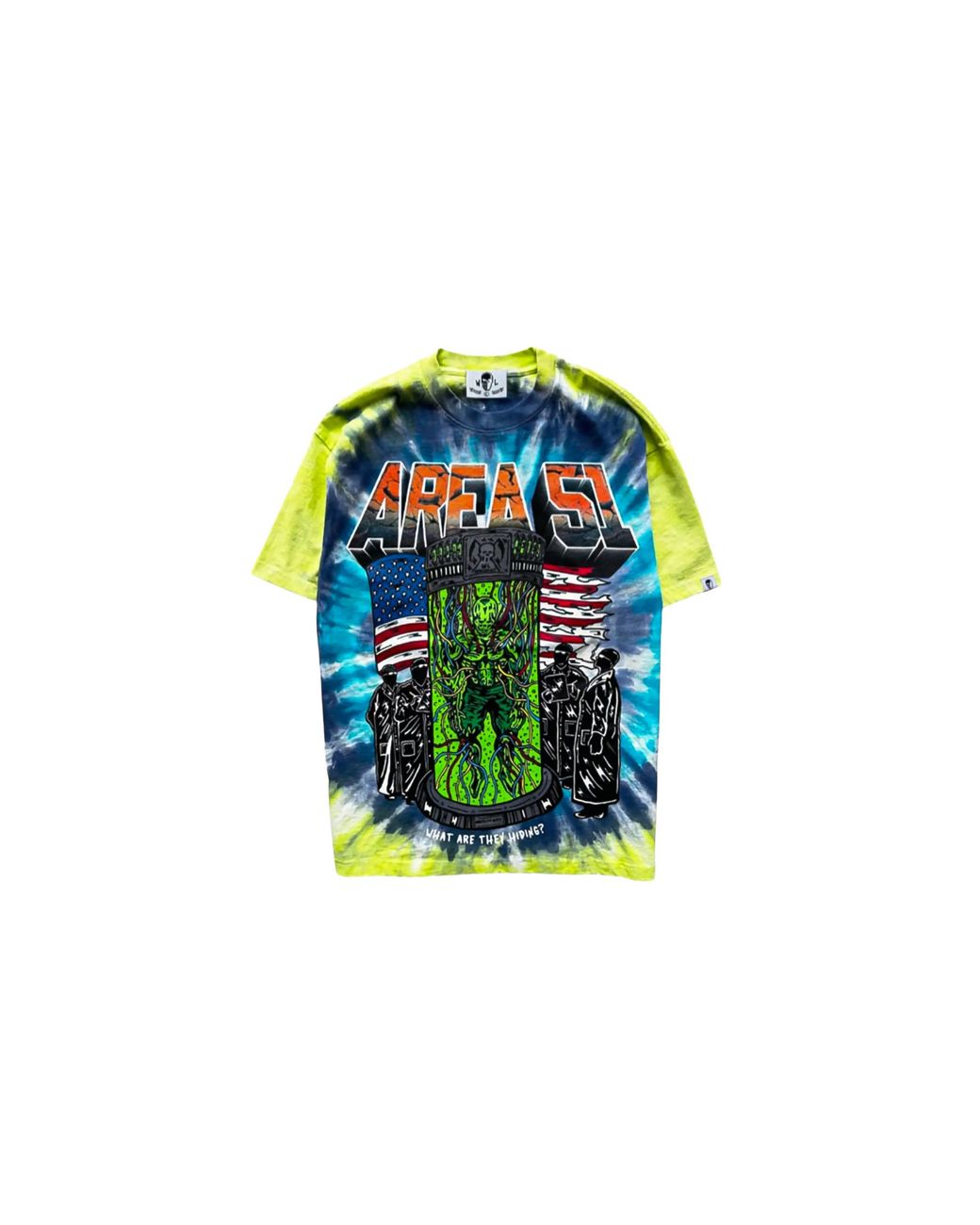 Warren Lotas Black Area 51 Large Graphic T-Shirt Wl091" for men