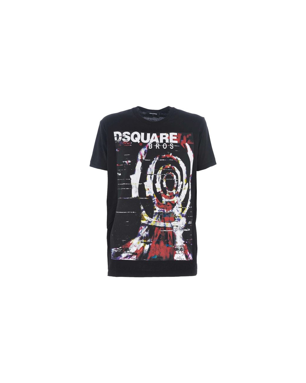 DSquared² Black Psychedelic Bros Cotton T-Shirt S71Gd0803 S22427 900" for men