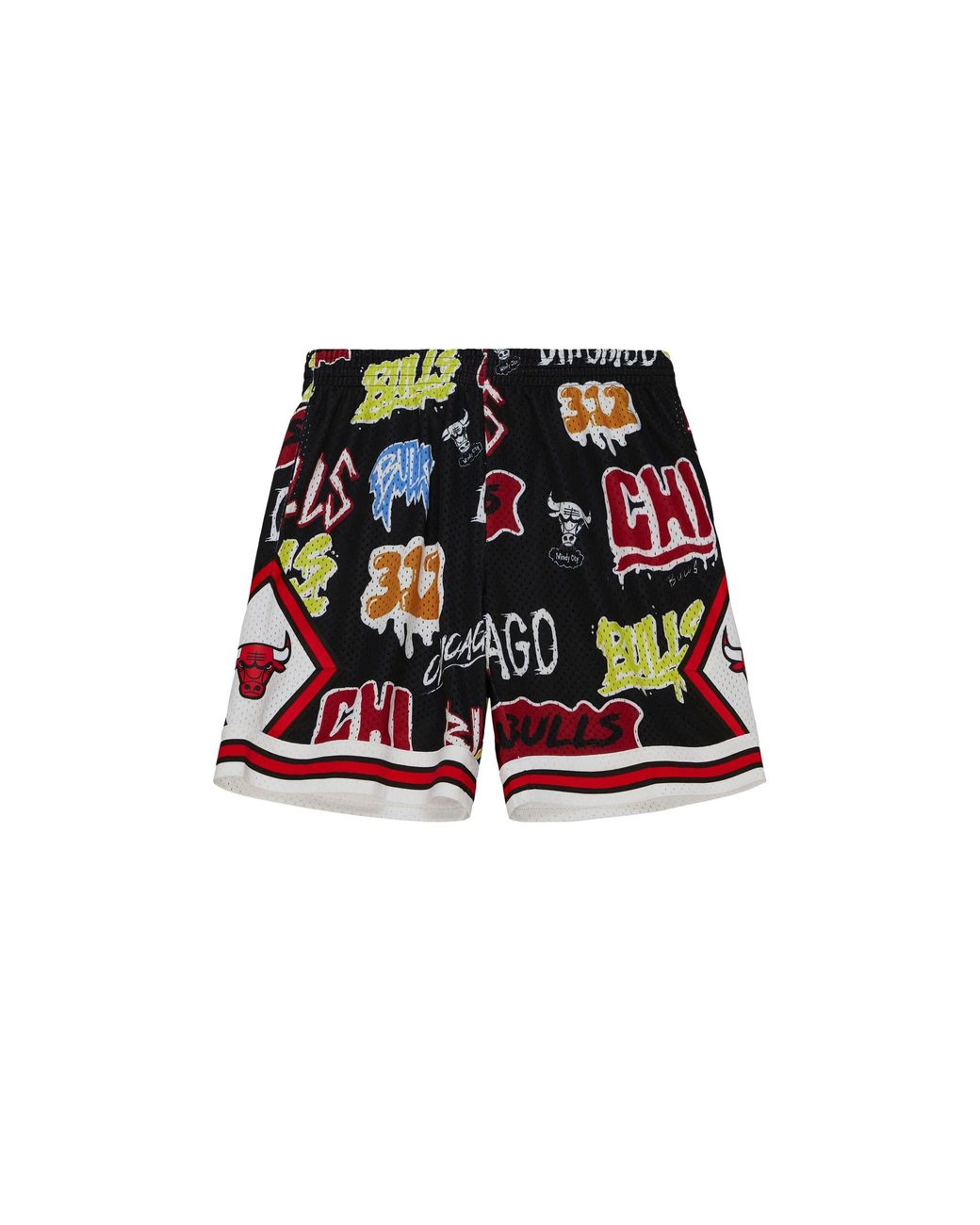Mitchell & Ness Black Slap Sticker Swingman Short "Nba Chicago Bulls 1997" Pfsw4769 Cbu97Pppblck" for men