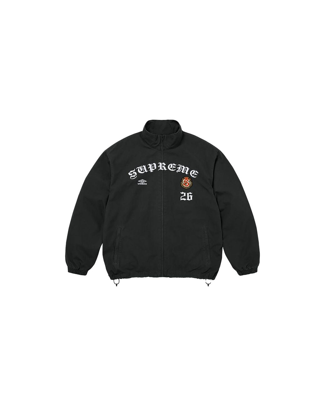 Supreme Black Umbro Cotton Ripstop Track Jacket "Fw26