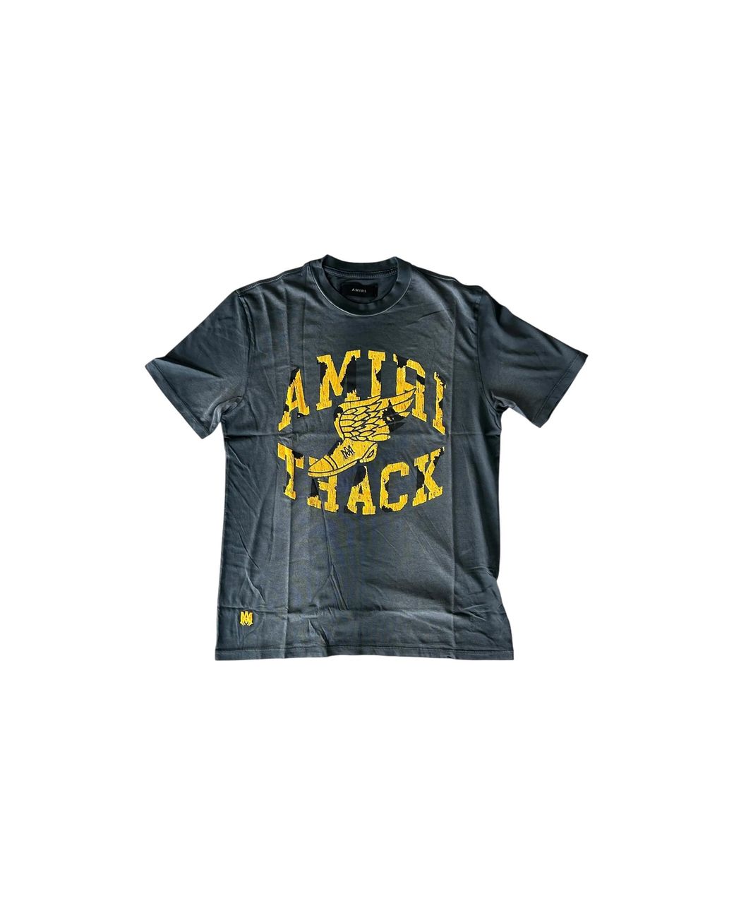 Amiri Black Track Logo T-Shirt "Faded" Amjyte1003 051 Fade" for men
