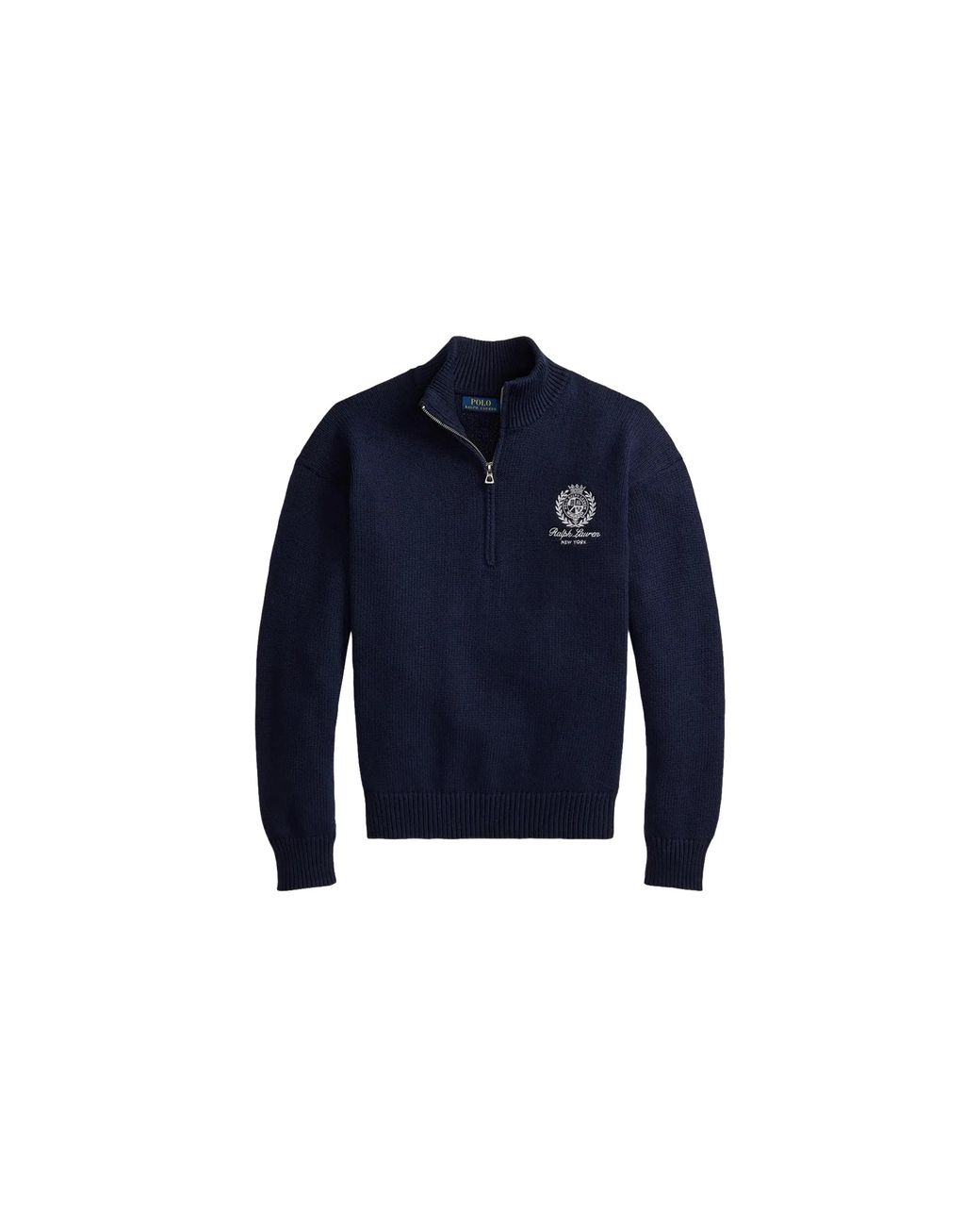 Polo Ralph Lauren Blue Tennis Half-Zip Pullover Sweater "Hunter" 710B18061001" for men