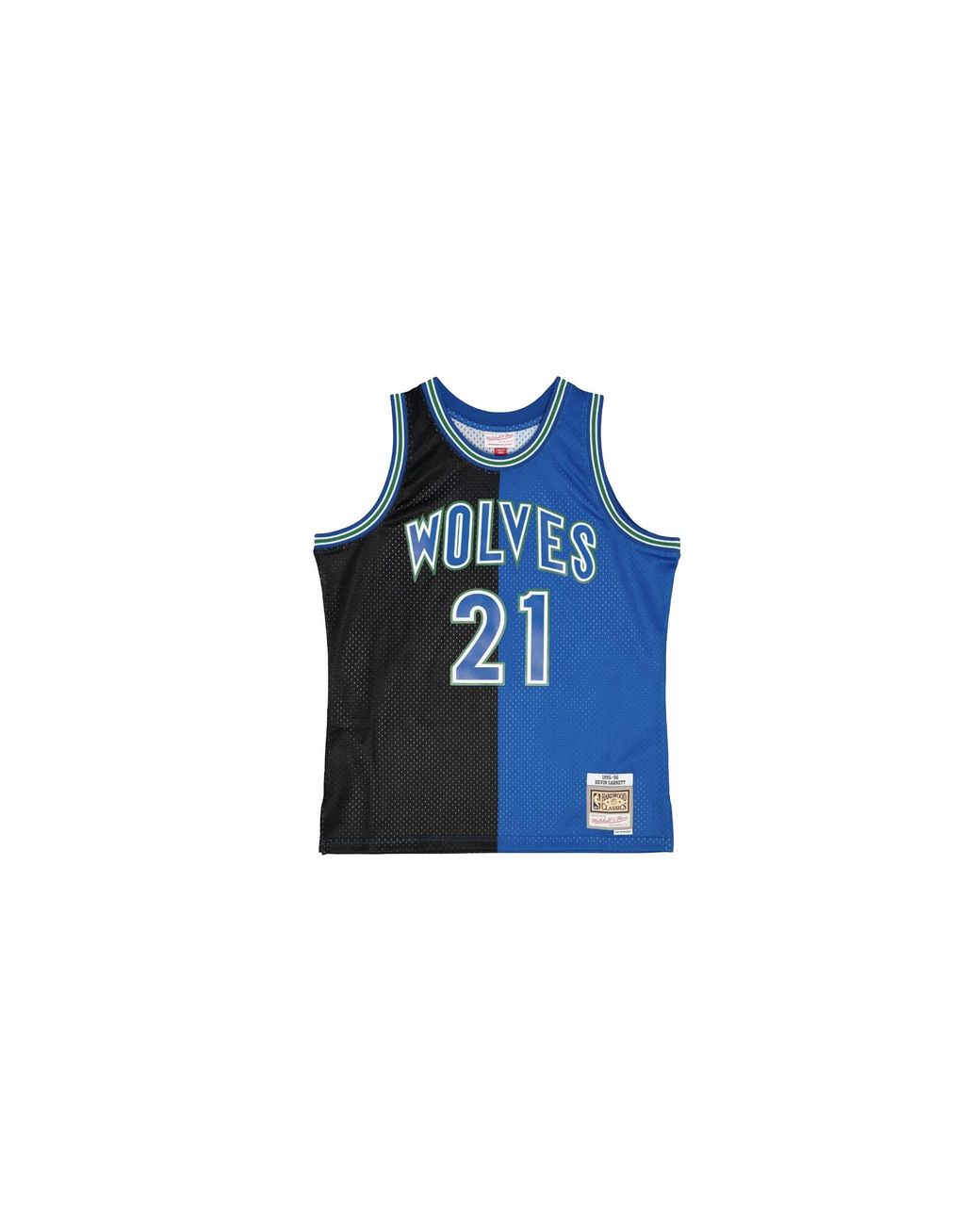 Mitchell & Ness Blue Split Swingman Jersey "Nba Timberwolves 1995 Kevin Garnett" Smjy4845 Mti95Kgablbk" for men