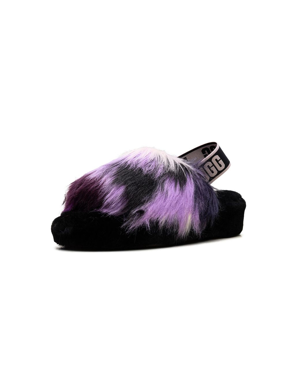 Ugg Black Fluff Yeah Slide "Magnolia" 1117326 Mgnl"