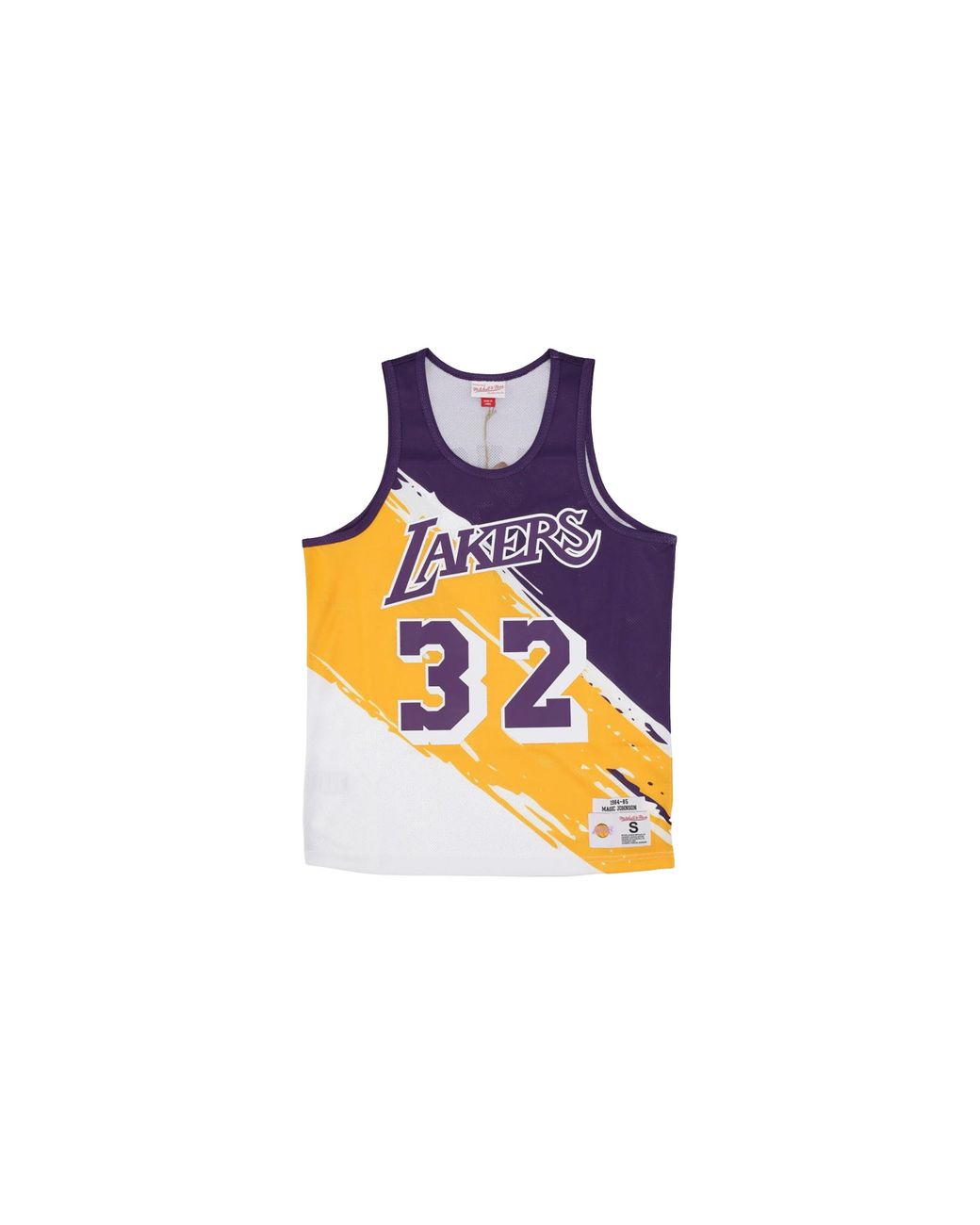 Mitchell & Ness Black Paint Brush Nn Mesh Tank "Lakers Magic Johnson" Tnmk5123 Lalyyejhmtwh" for men