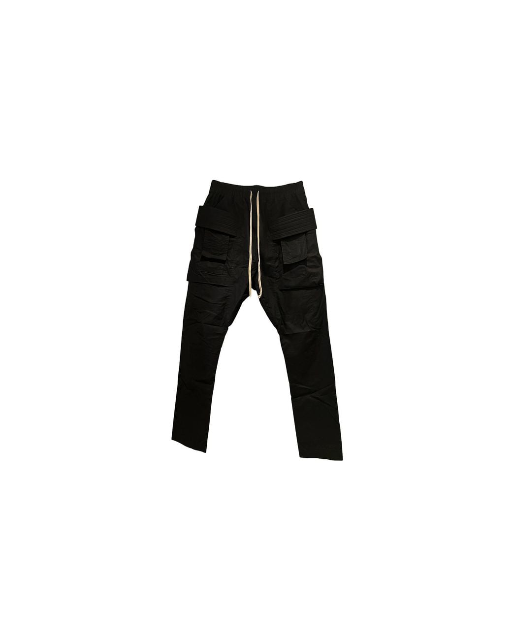 Rick Owens Black Fogachine Creatch Tapered Cargo Pants Du18F7376 P" for men