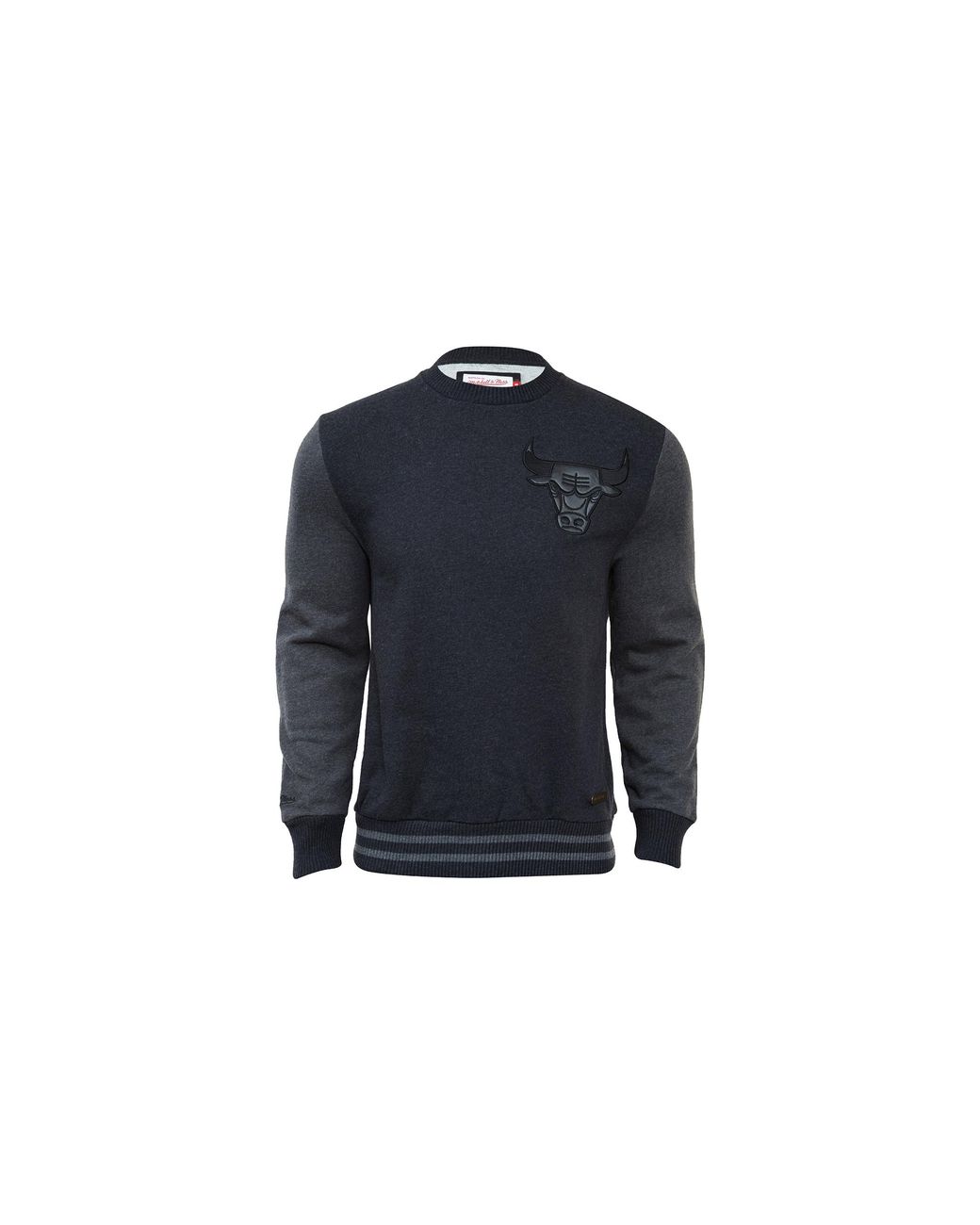 Mitchell & Ness Blue Leather Trim Crewneck Sweatshirt 479Fa" for men