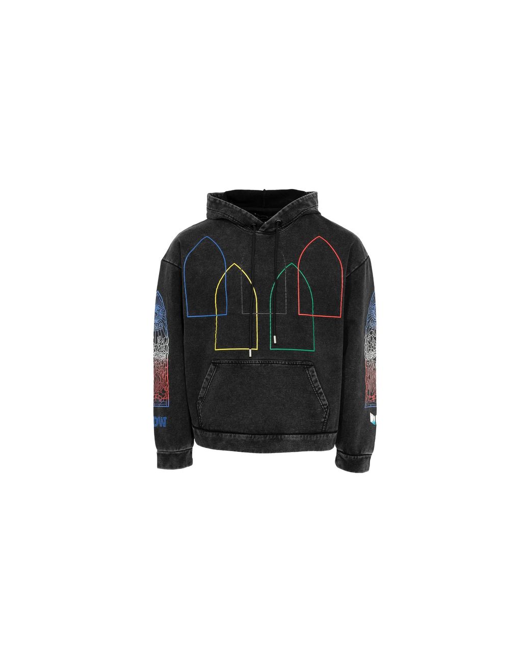 Who Decides War Black Intertwined Windows Hooded Sweatshirt 2637 1Ss240106Iwhs Mult" for men