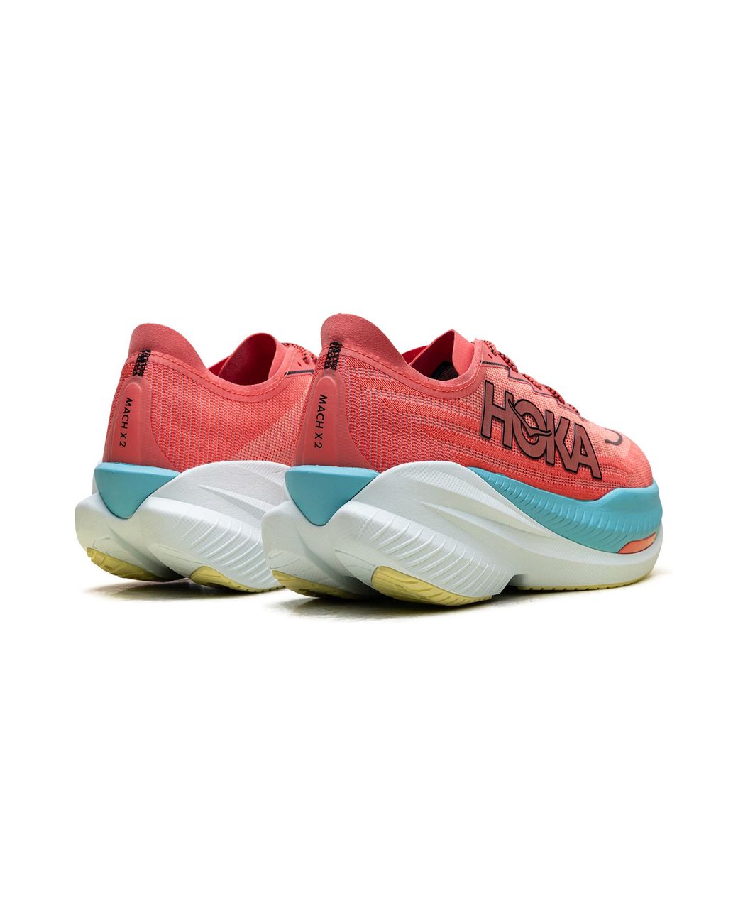 Hoka One One Black Mach X 2 "Grapefruit Electric Coral" 1155119 Gfrt" for men
