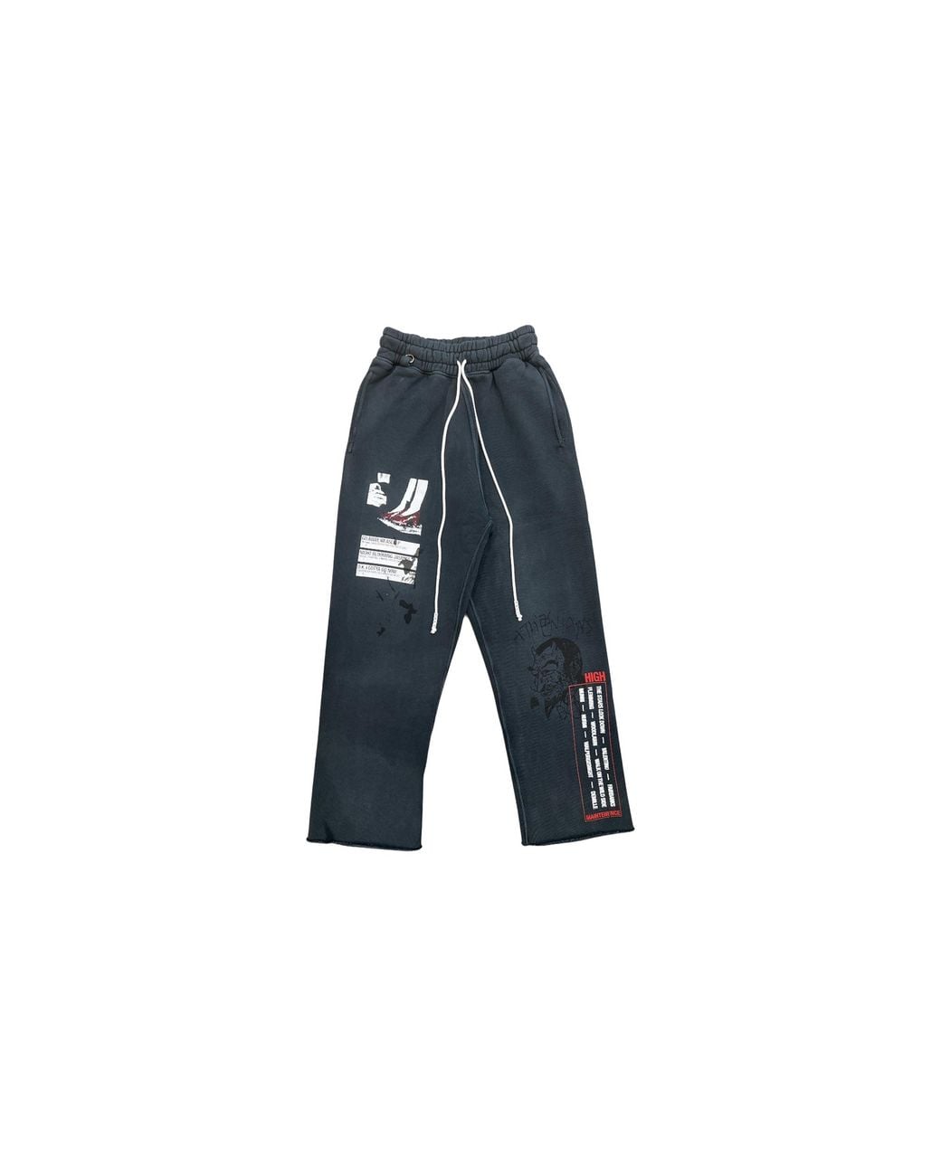 PALY Black Maintenance Sweatpants "Vintage" 5M001Q3018Vbk" for men