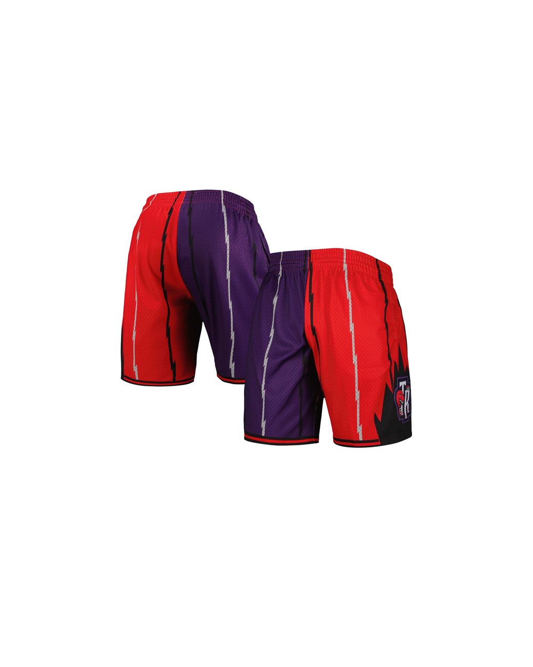Mitchell & Ness Red Split Swingman Shorts "Nba Toronto Raptors 1998" Smsh4855 Tra98Pppprrd" for men
