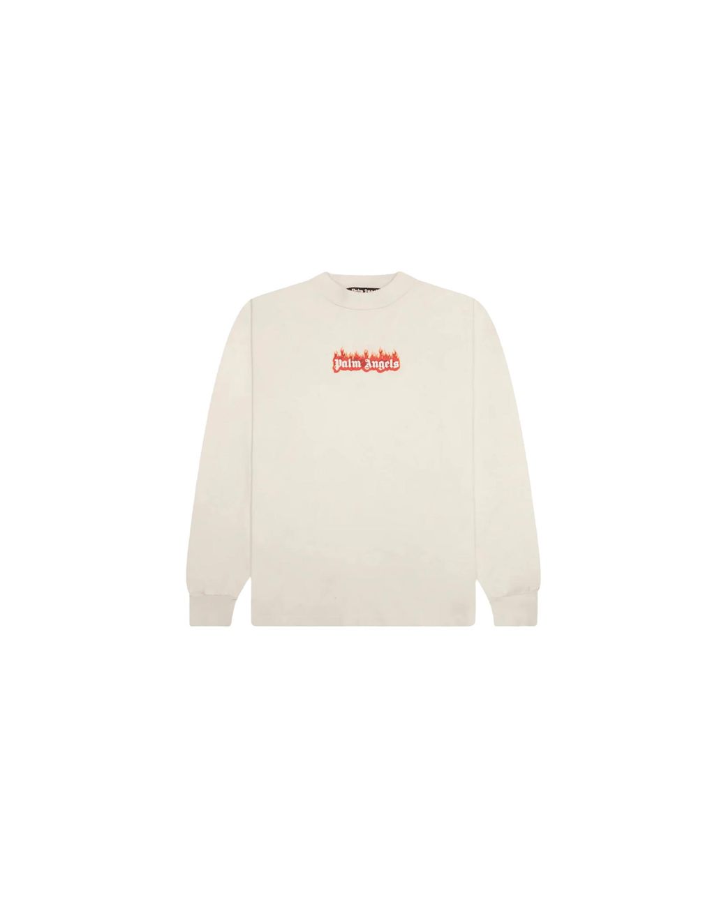 Palm Angels Black Burning Logo L/S Tshirt "Off" Pmab002F22Jer0020310" for men
