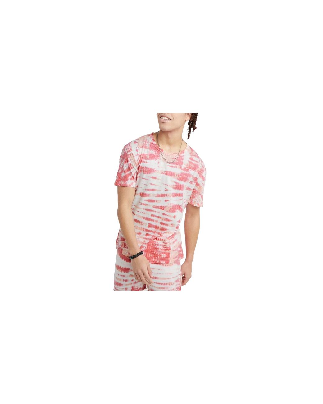 Champion Black Lightweight T-Shirt "Wave Dye Tickled Rose" T3139 586529Ajhj" for men