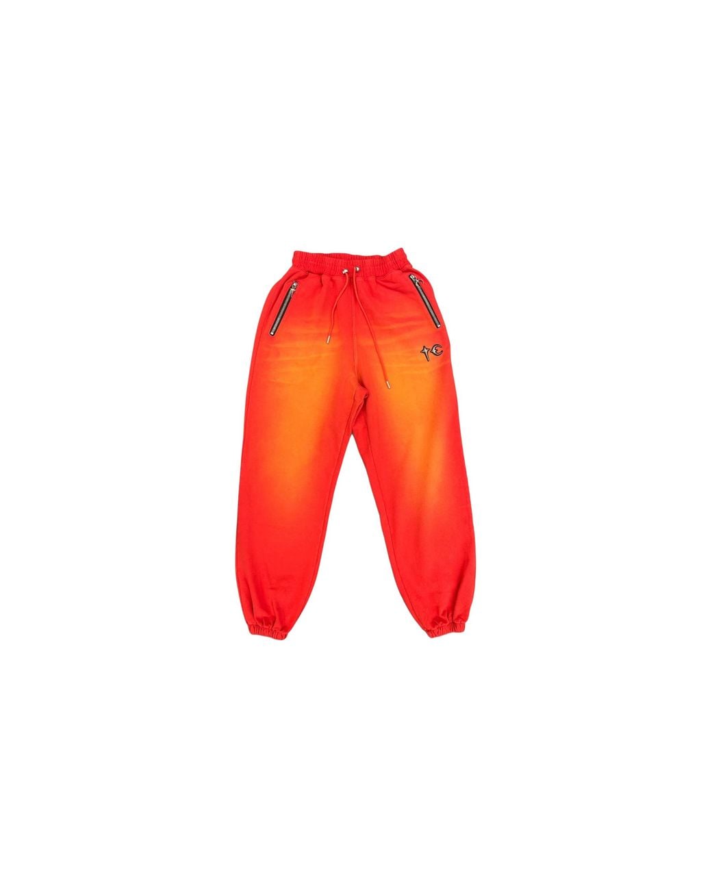 THUG CLUB Red Tc Two-Tone Washed Jogger Pants Tc26Pt0301" for men