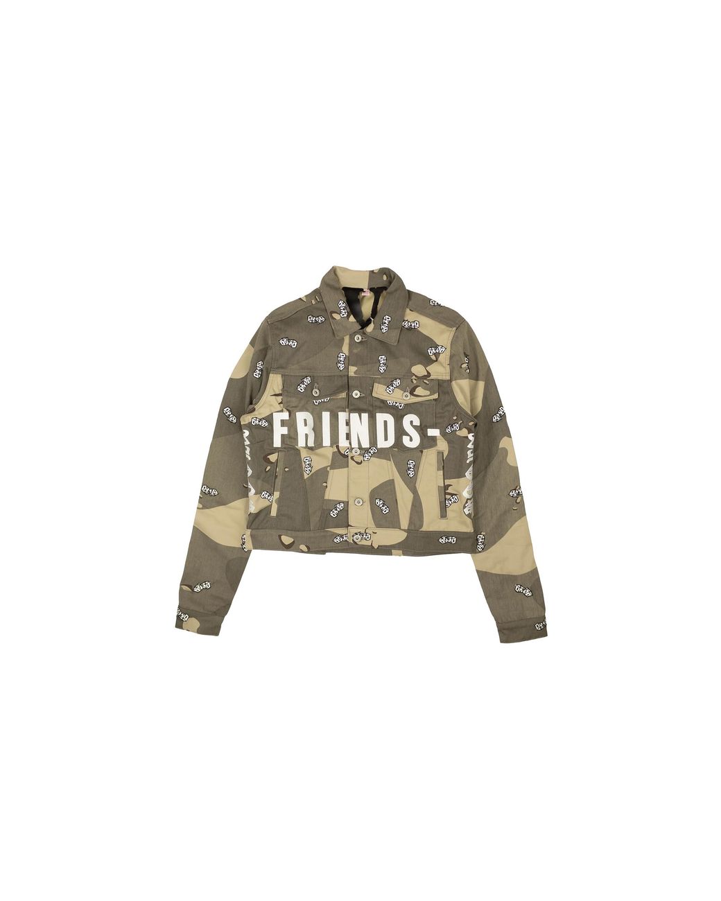 Vlone(GOAT) Black Friends Denim Jacket Friends Digi Denim Jacket" for men