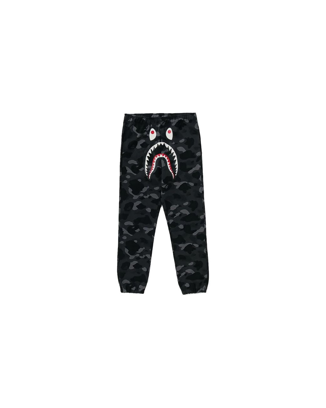 A Bathing Ape Black Color Camo Shark Sweat Pant /Camo" 001Ptm301009M-Blk" for men