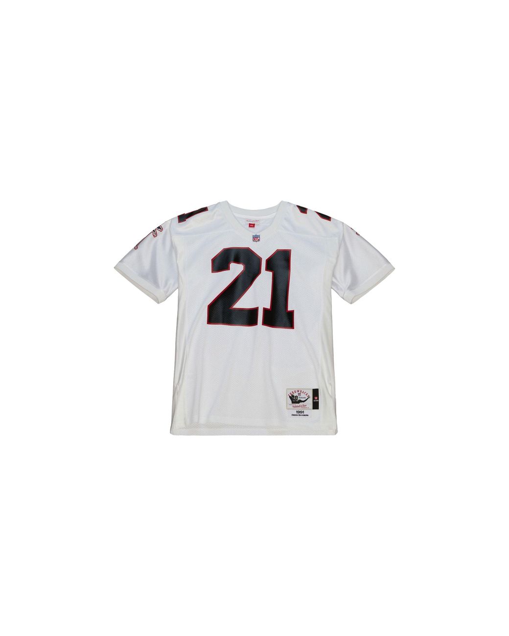 Mitchell & Ness Black Nfl Authentic Jersey Falcons 1991 Deion Sanders "Falcons" Ajy61157 Afa91Dsawhit" for men