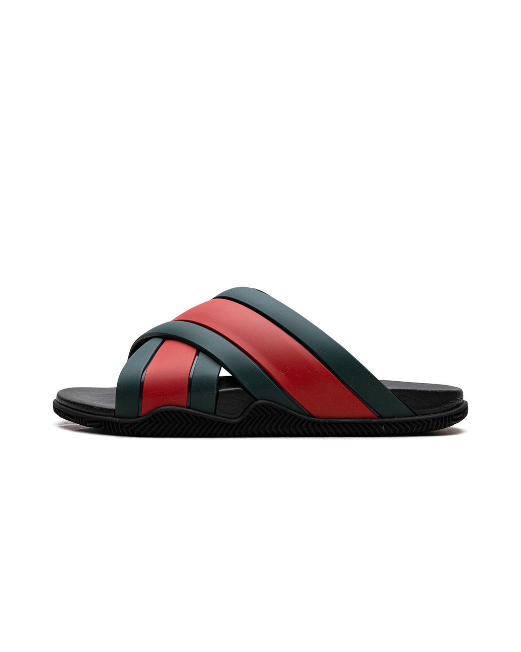 Gucci Black Web Slide Rubber" 627820 J8700 8460"