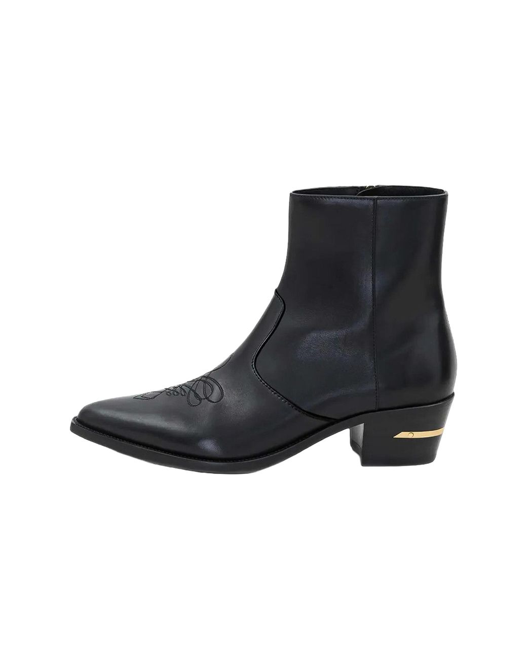 Amiri Black Leather Ma Pointy Boots Am426Bo001 006U" for men