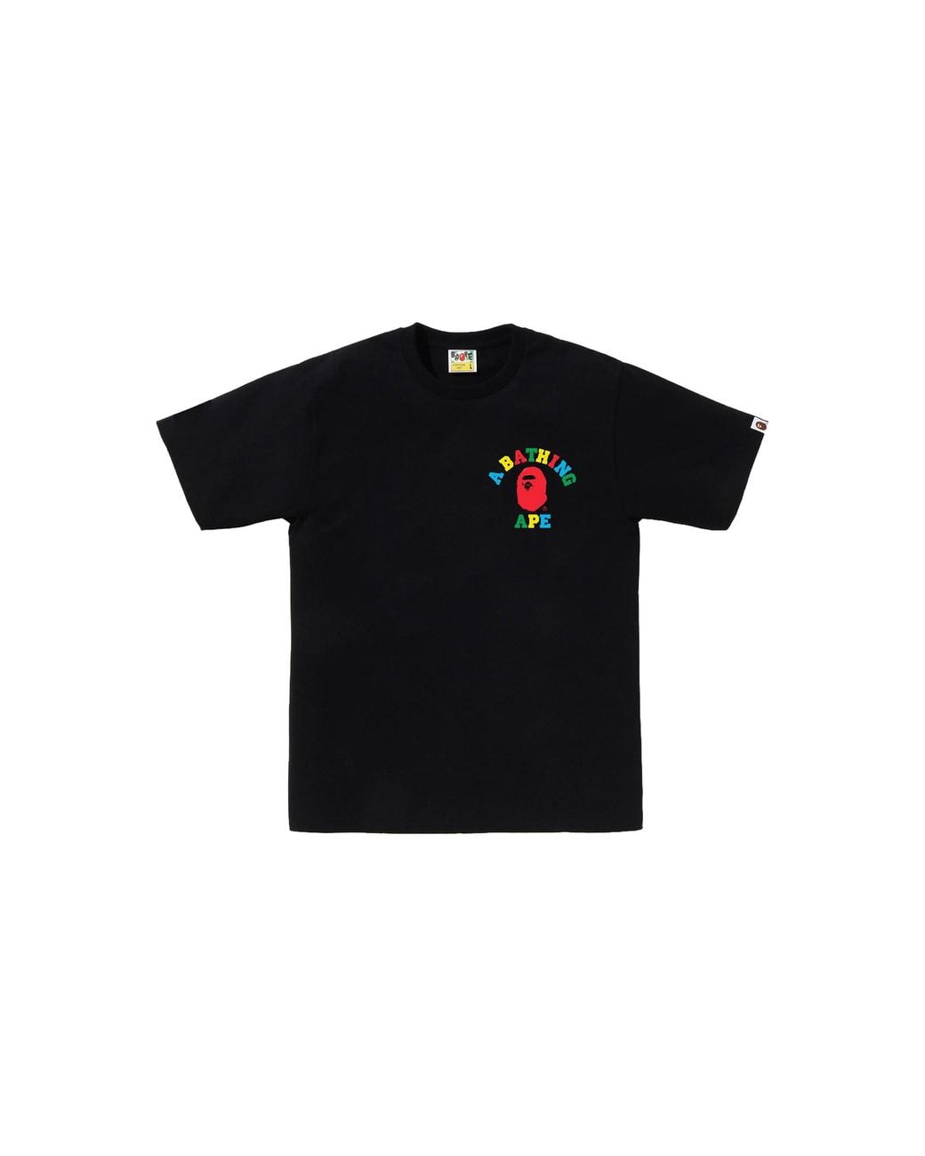 A Bathing Ape Black Colors College Ats T-Shirt 092" for men