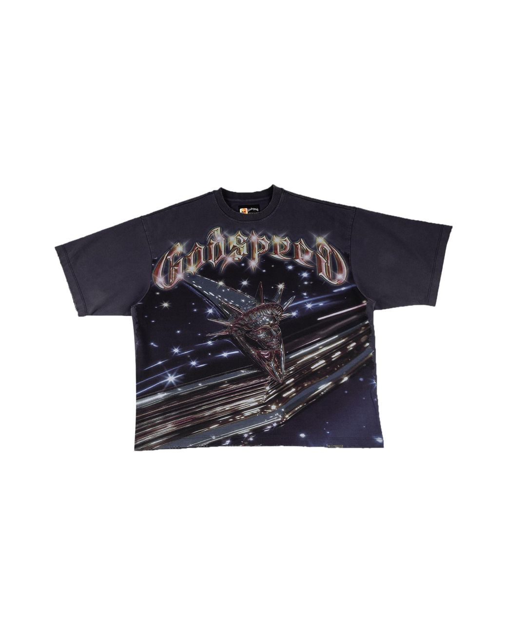 GODSPEED NEW YORK Blue Liberty Cruiser T-Shirt Gs319" for men
