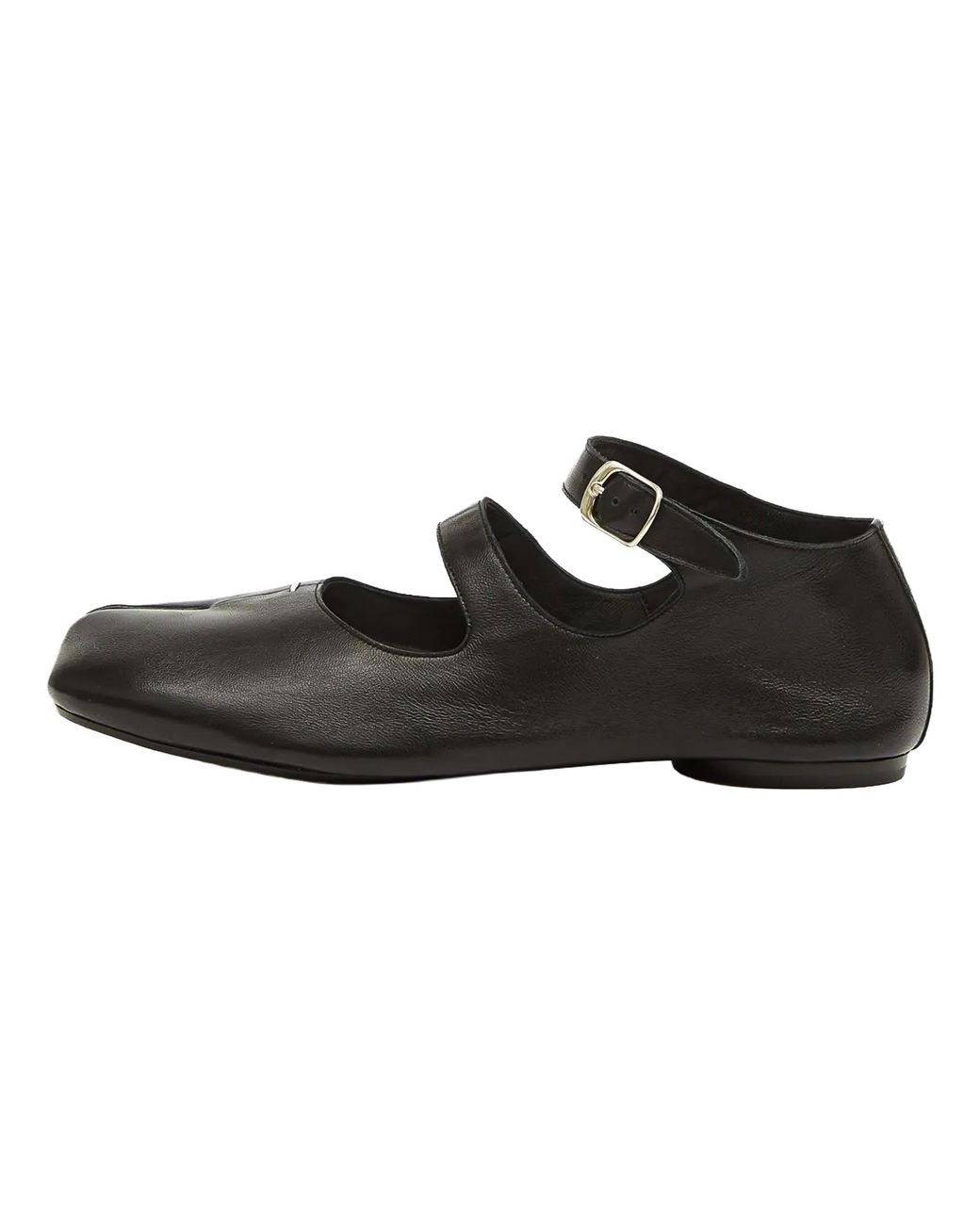 Maison Margiela Black Tabi Ballerina Double Strap Flats S58Wz0109 Pr869 T8013"