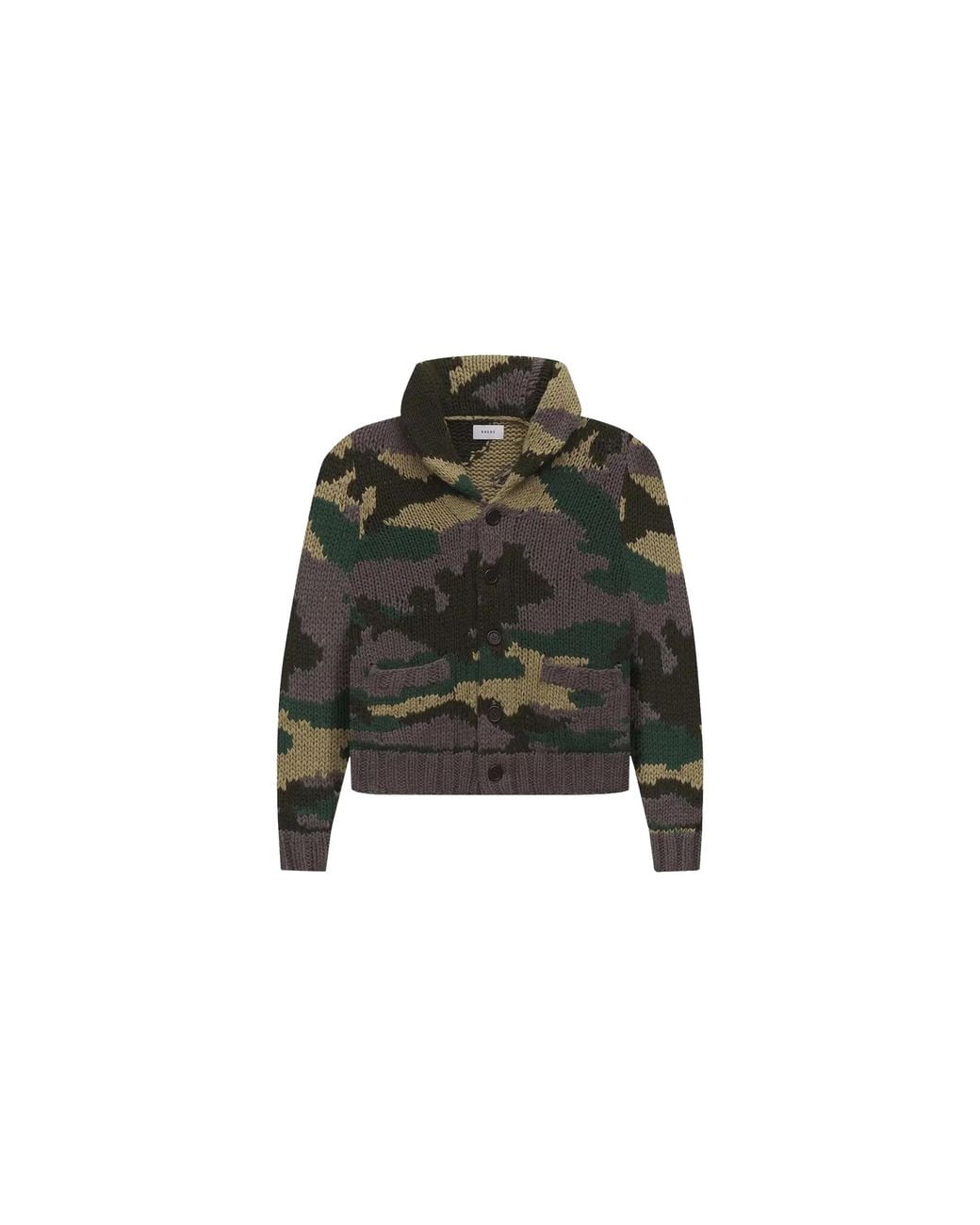 Rhude Black Cardigan "Camo" 7600000080915 00 Camo" for men
