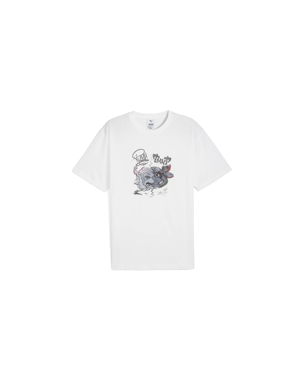 PUMA Black Relaxed Graphic Tee "Tmnt for men