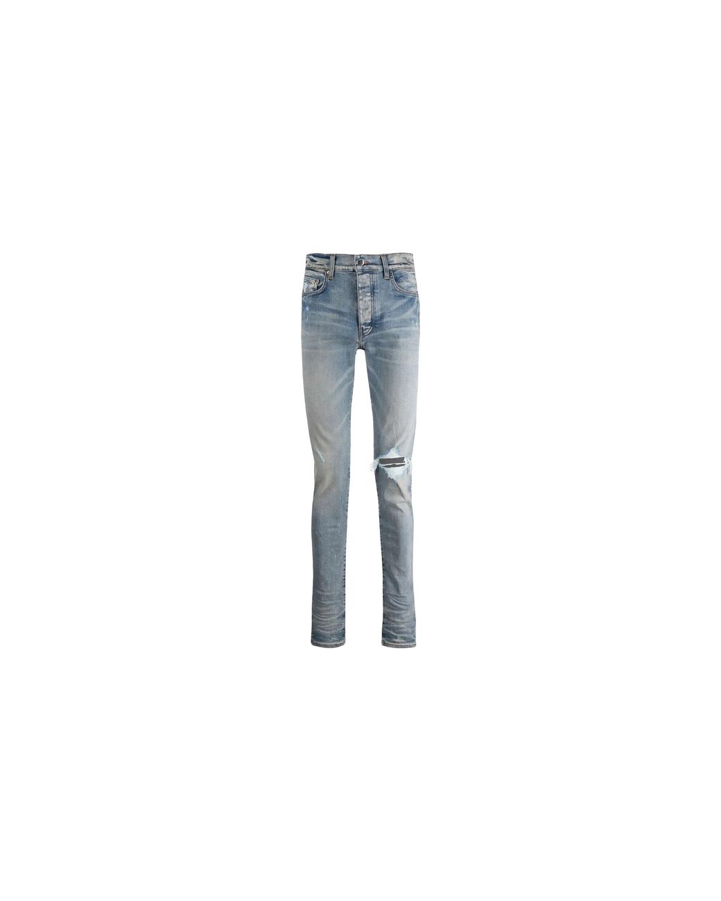 Amiri Black Broken Distressed Jeans "Clay" Pxmd004 408" for men