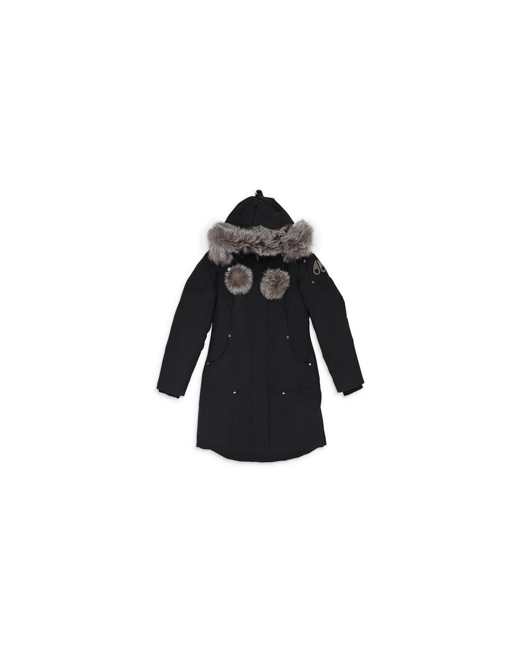 Moose Knuckles Black Original Stirling Parka Fox" Msk Wotw 0013"