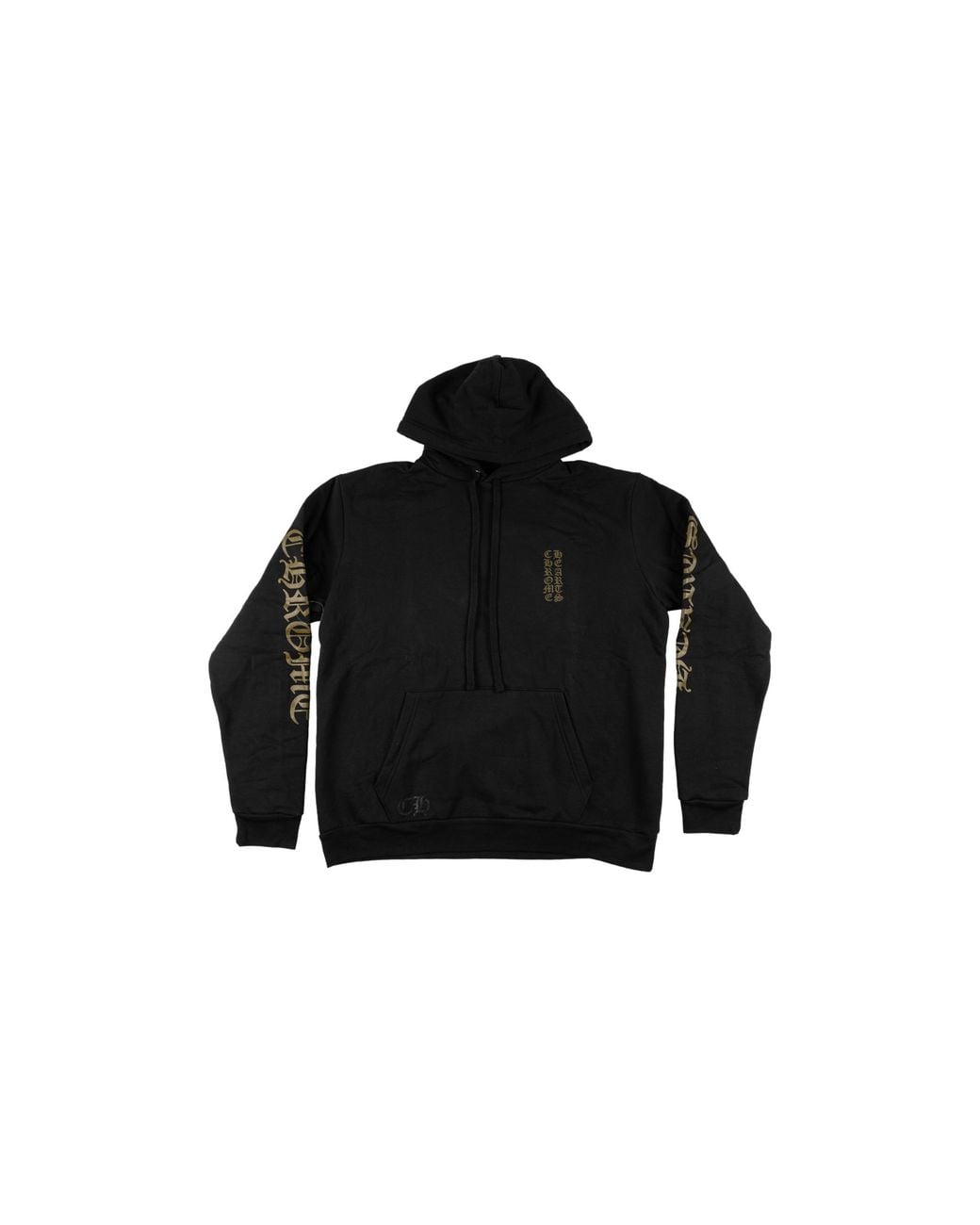 Chrome Hearts Black Vertical Logo Hoodie Chrm0866" for men