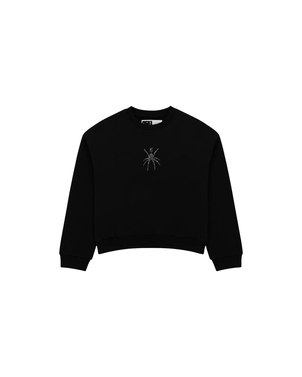 Sp5der Black Rhinestone Tm Crewneck 578" for men