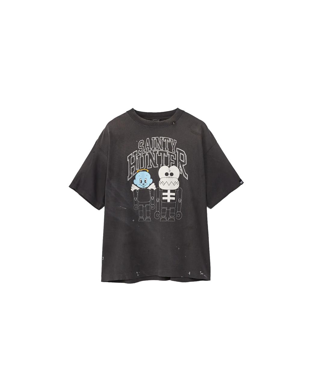 SAINT Mxxxxxx Black Skull-K & Baby-M T-Shirt "Charcoal" Sm Mk8 0000 C28" for men