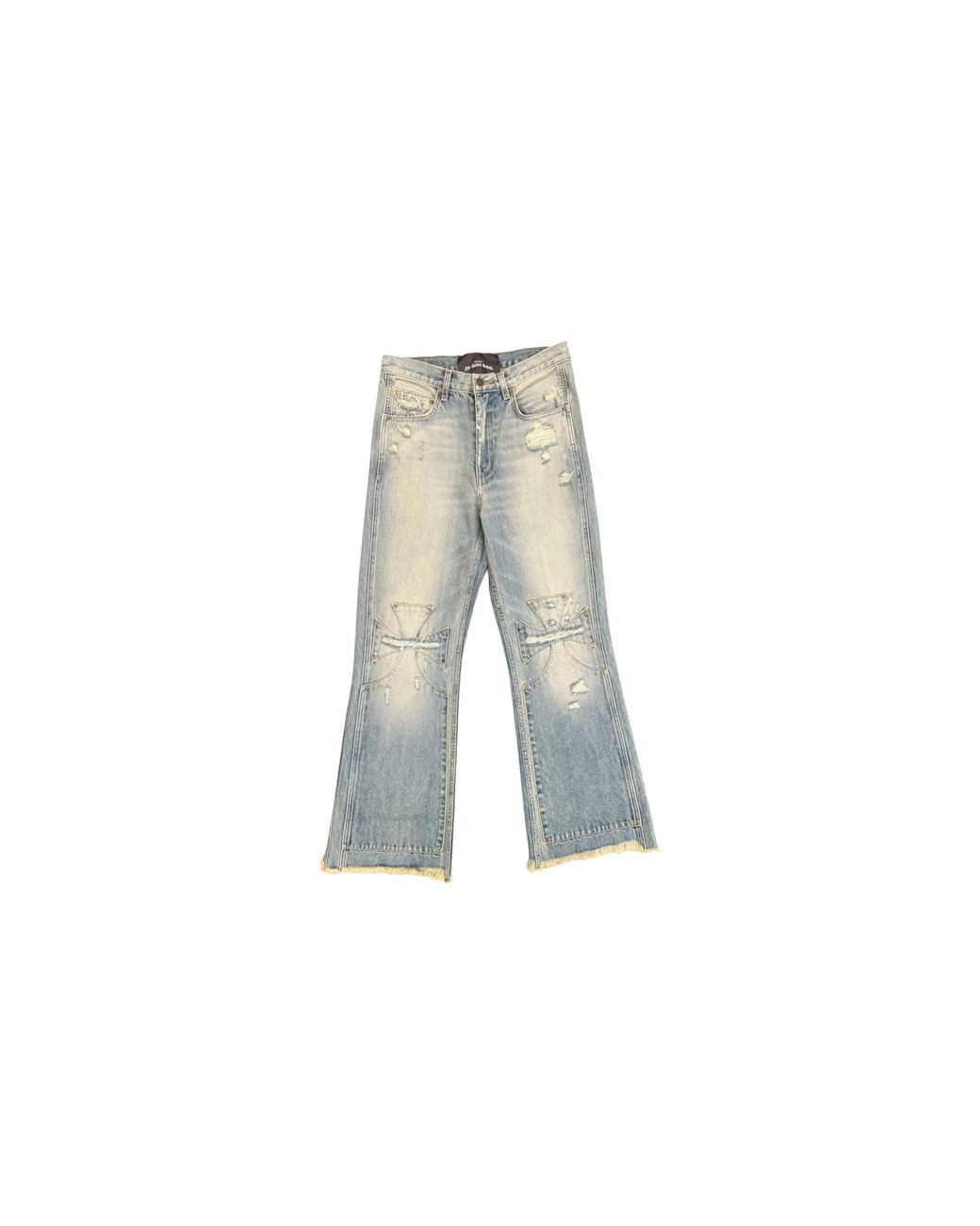 SEKRIT Black Chopper Carpenter Denim Jeans "Washed" Skrt022" for men