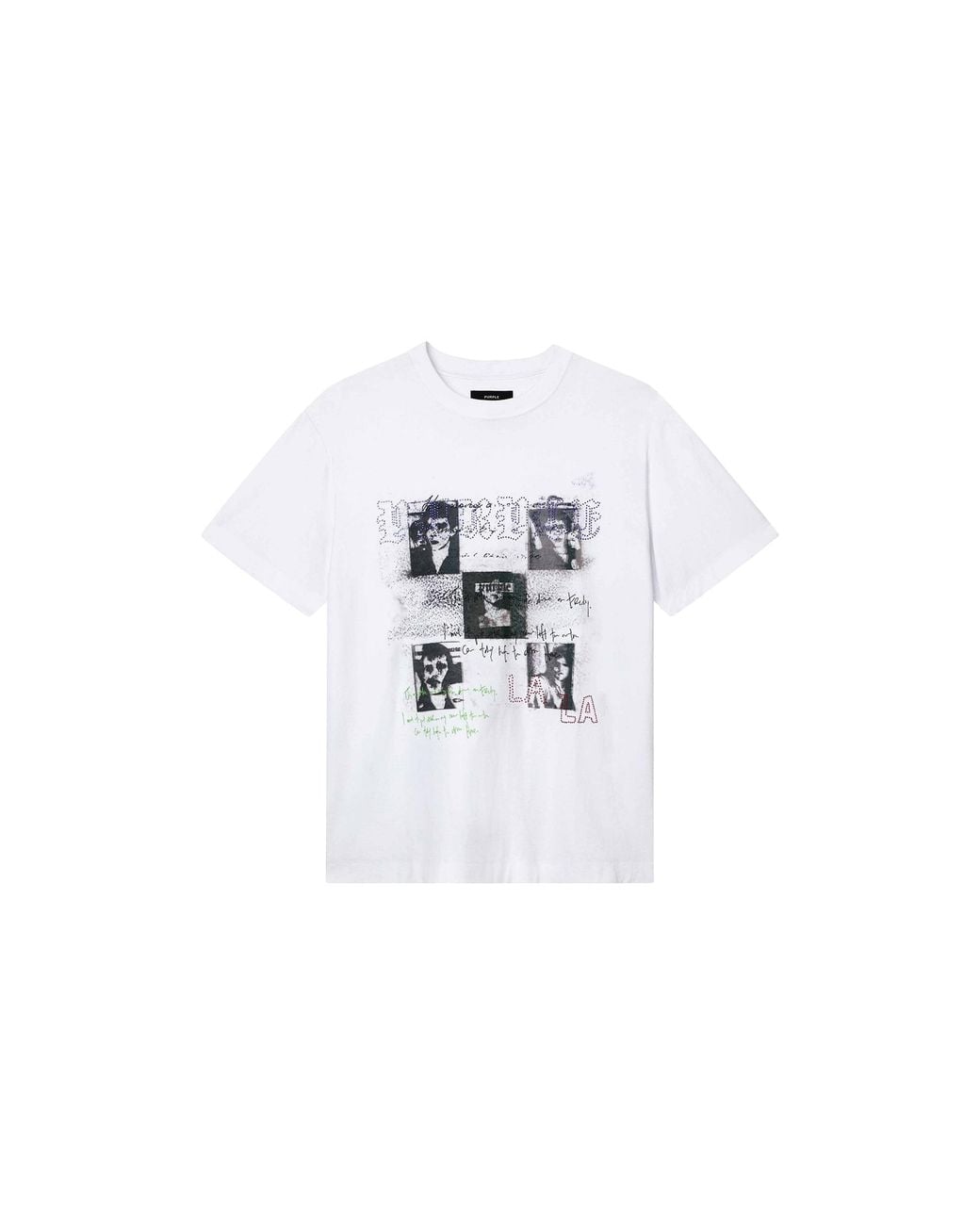 Purple Brand Black Portraits T-Shirt P104 Tjeh426" for men