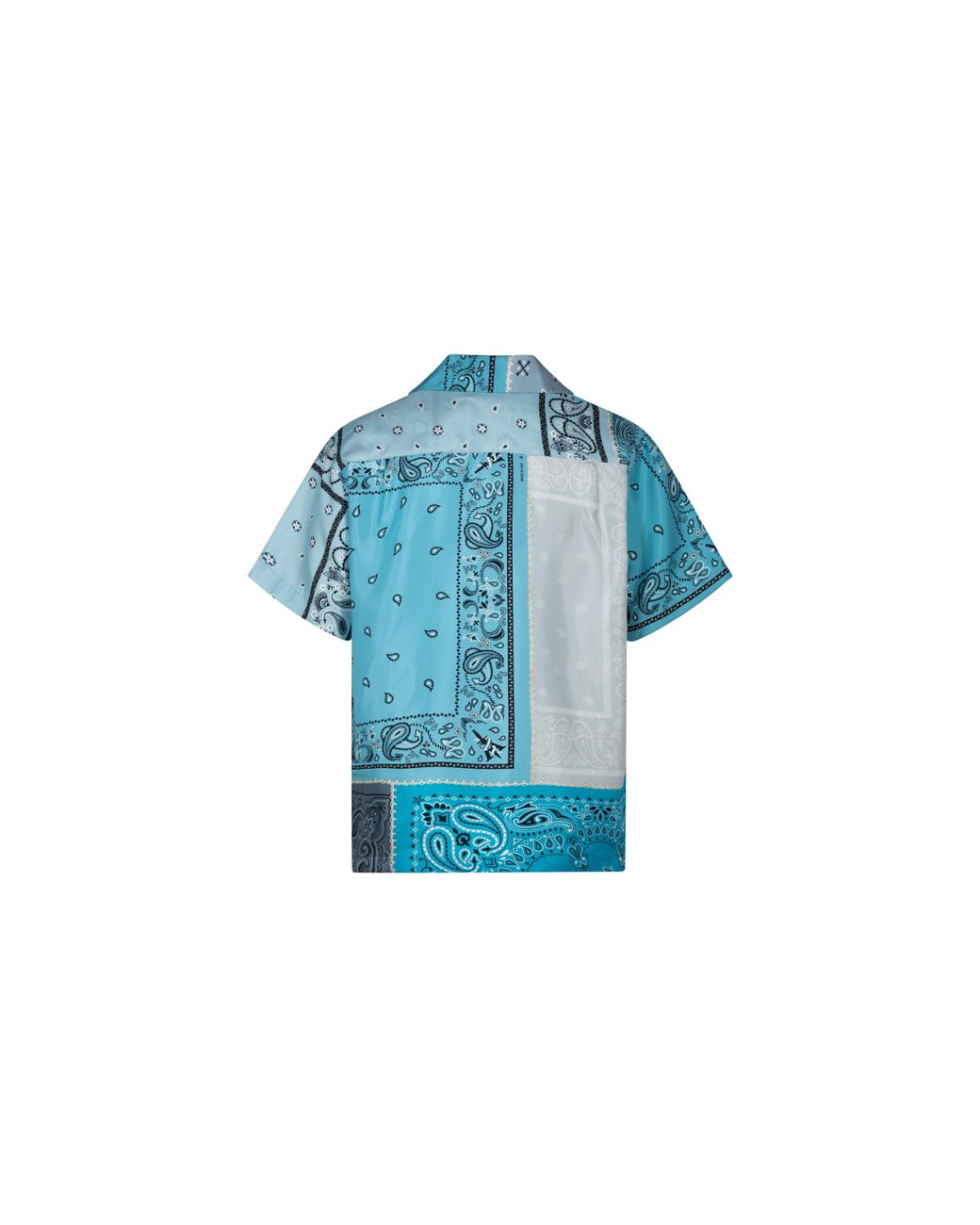 Amiri Blue Silk Bandana Print Button Down Shirt 75Le-1453" for men