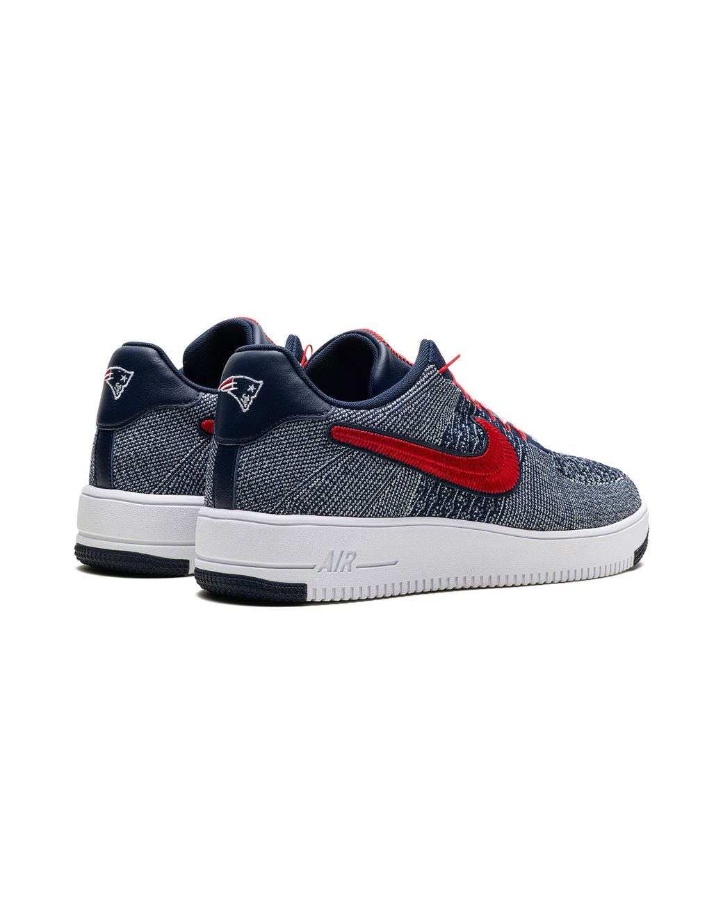 Nike Blue Air Force 1 Ultra Flyknit Low "Patriots Robert Kraft Wolf" Fv4079 012" for men