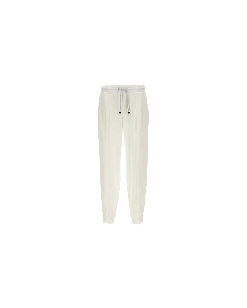 Brunello Cucinelli Black Tailored Trousers With Drawstring "Off" Brun728" for men