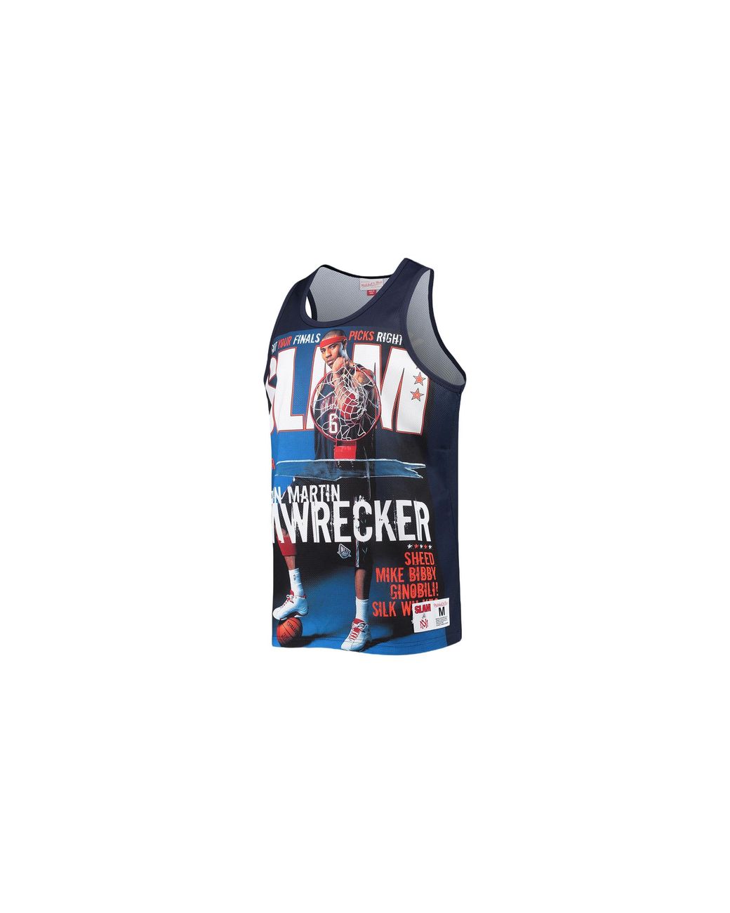 Mitchell & Ness Black Slam Sublimated Tank "Nets Ken" Tmtk3448 Njnyykmtnavy" for men