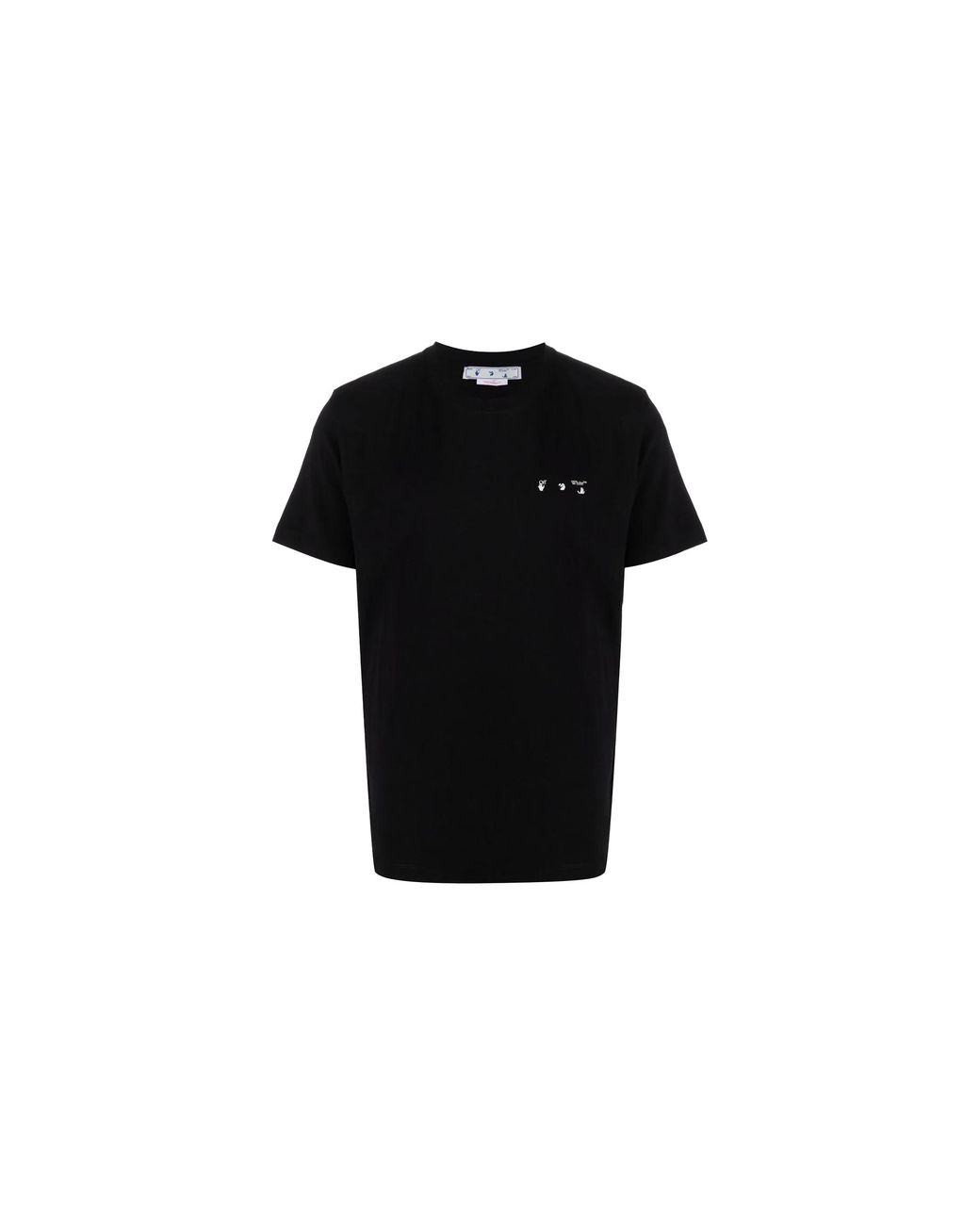 Off-White c/o Virgil Abloh Black Caravag Paint Slim S/S T-Shirt Omaa027C99Jer0051001" for men