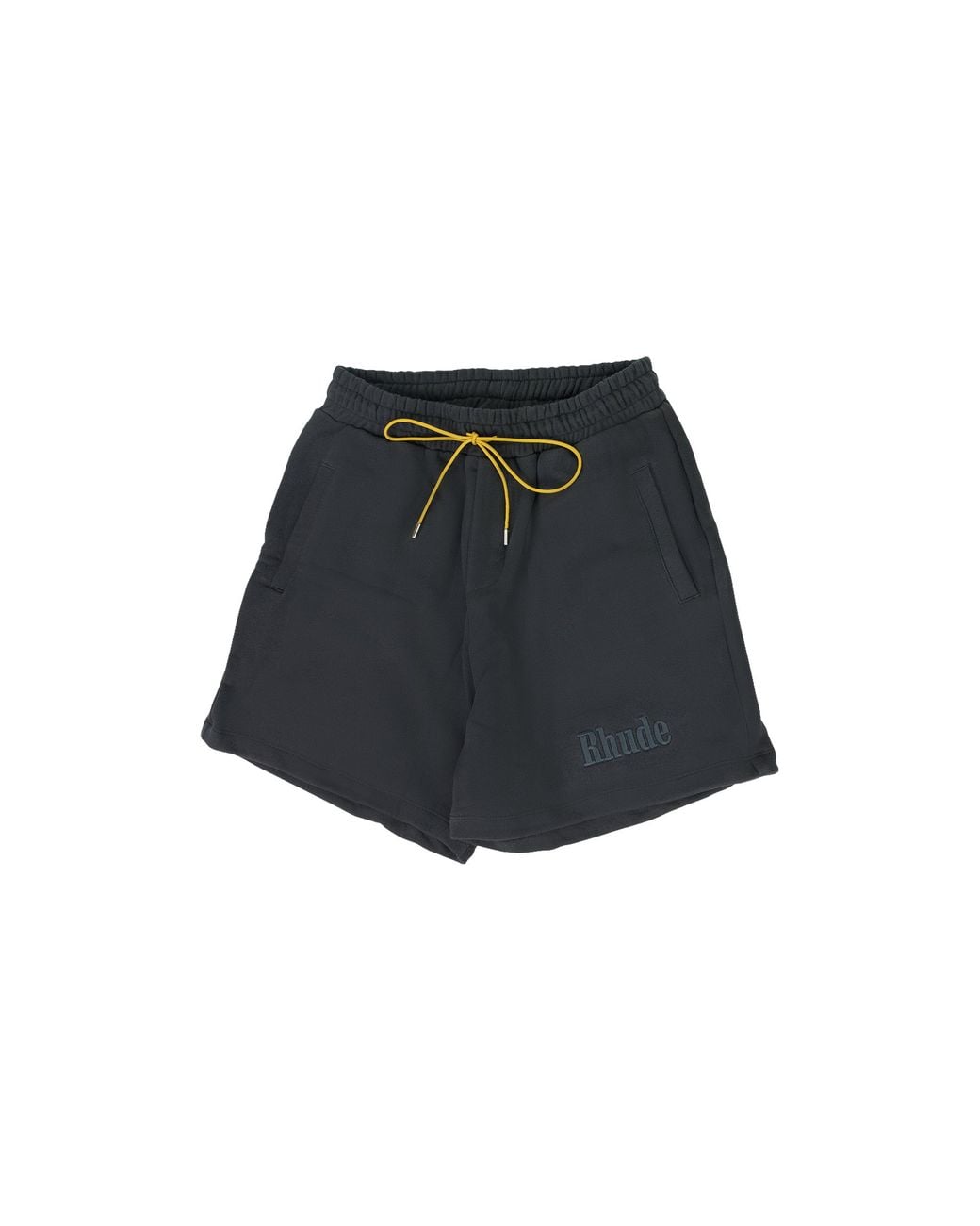 Rhude Black Classic Logo Shorts Rhd Mbtm 0153" for men