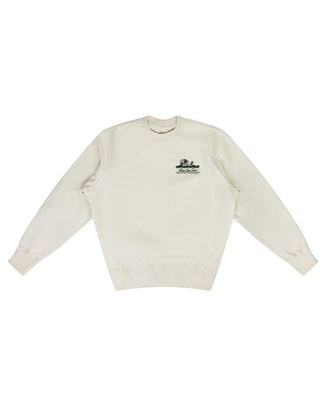 Aimé Leon Dore Black Unisphere Crewneck Sweatshirt Pristine" Noscs001 Pris" for men
