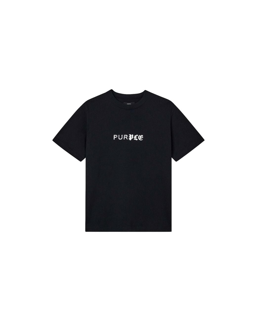 Purple Brand Black Half & Half T-Shirt P117 Hwbp426" for men