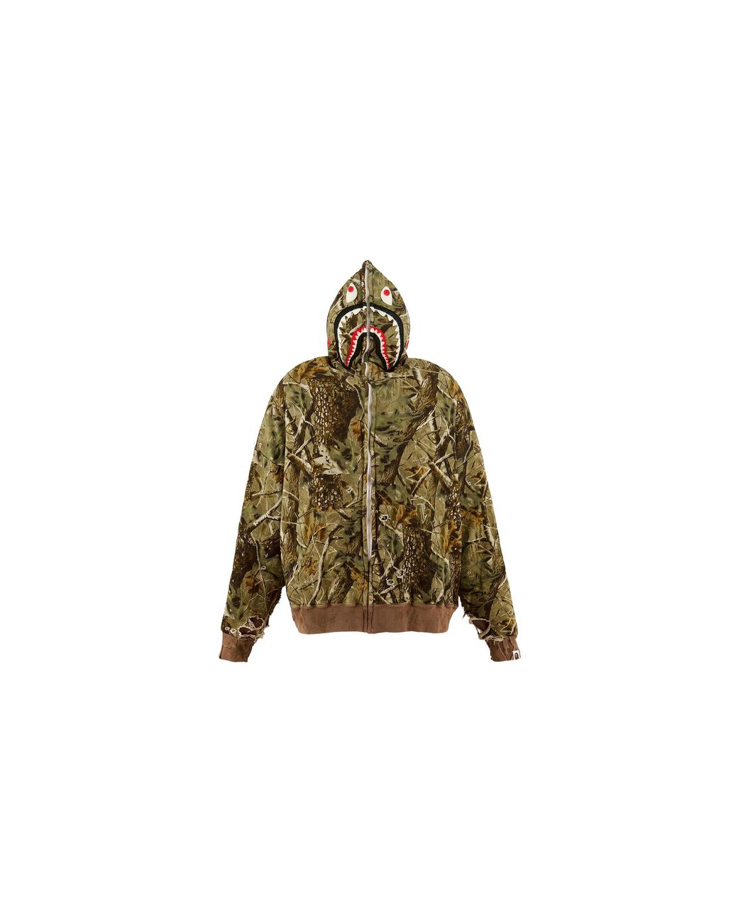 SAINT Mxxxxxx Black Zip Up Hoodie "Bape Shark" Sm Hr1 0000 C38" for men