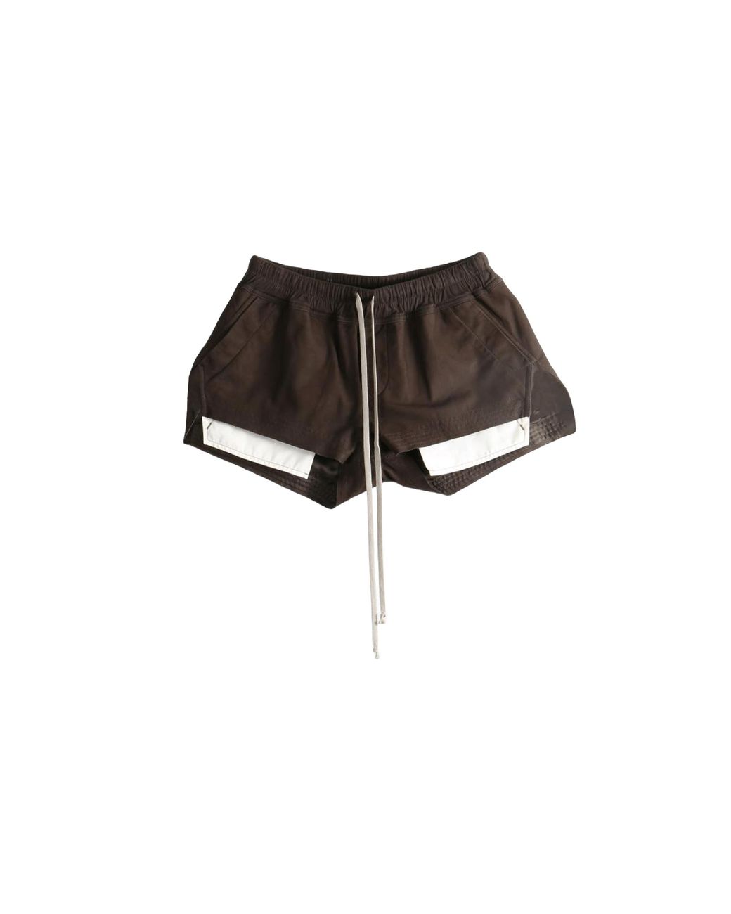 Rick Owens Black Fog Boxers Shorts "Grease" Rp02F5316 Lbs 84"